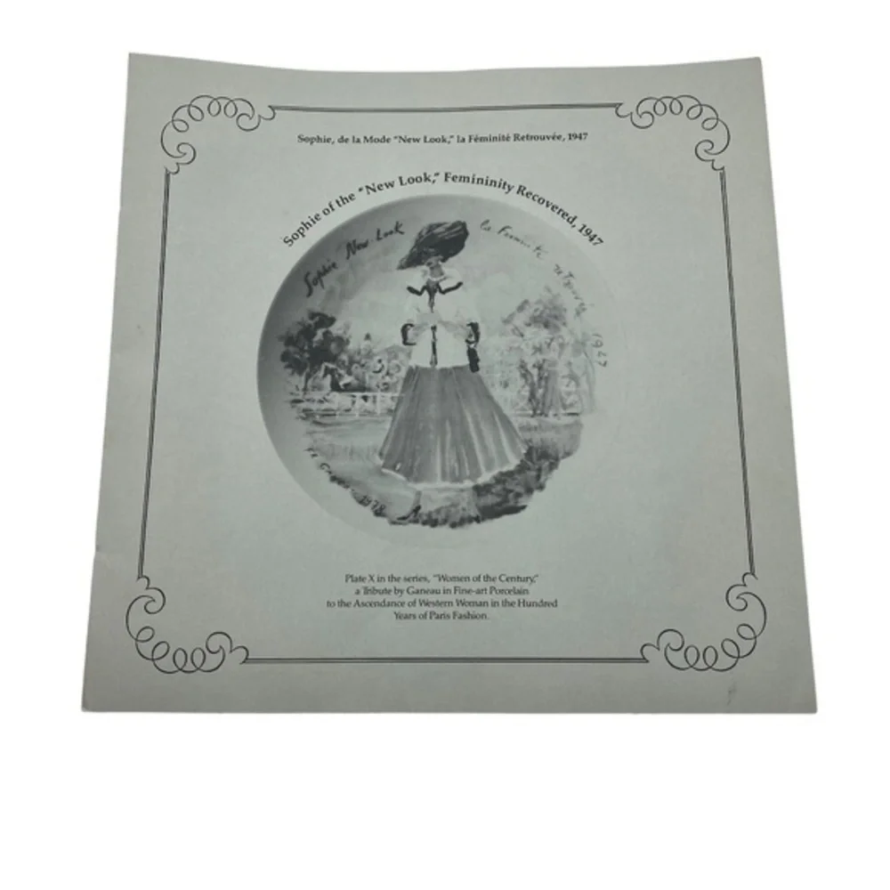 Vintage Limoges Sophia La Mode New Look 1967 Plate